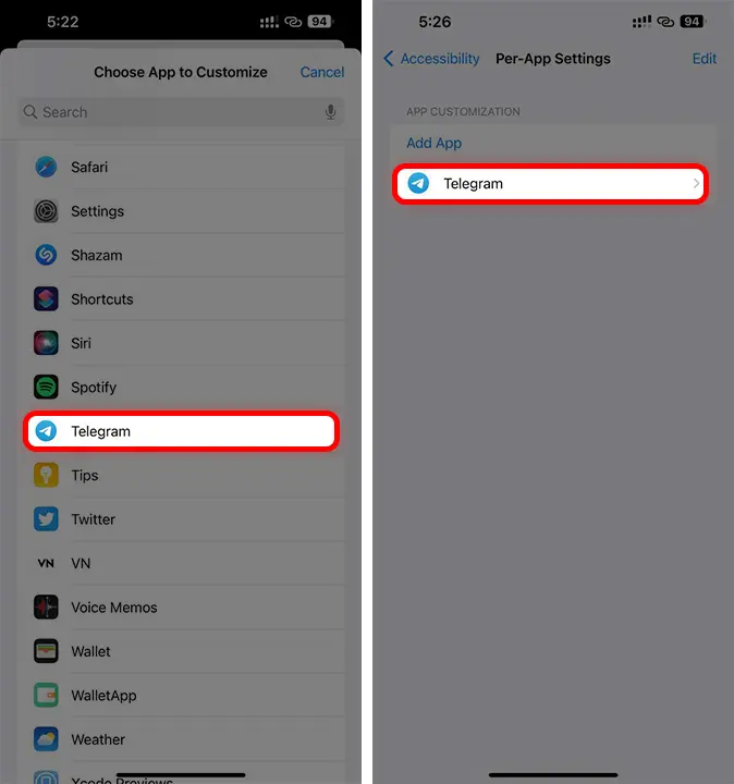How to use Per App Settings on iPhone 2