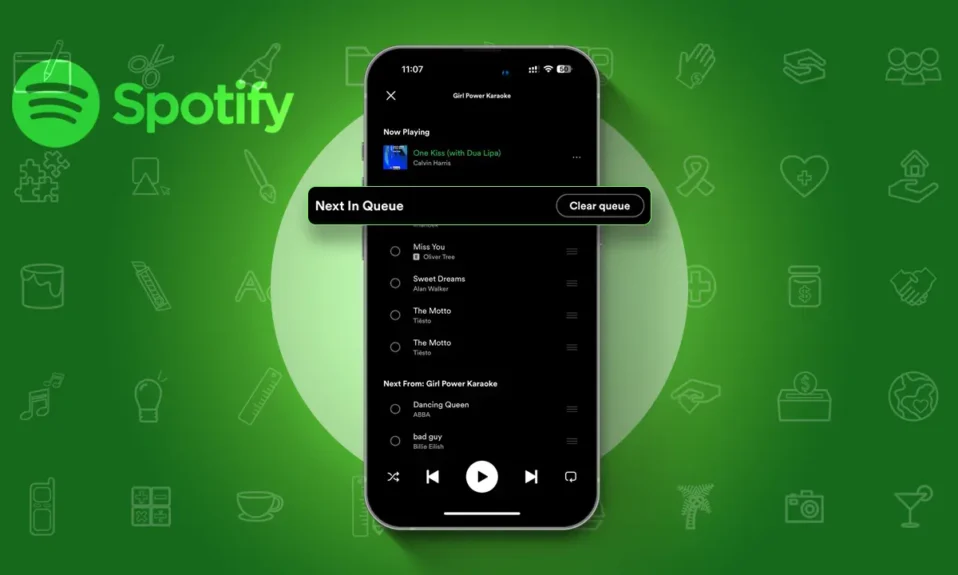 clear your queue on Spotify iPhone