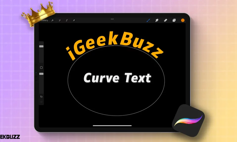 How to Curve Text in Procreate
